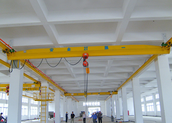 Monorail Hanger Overhead Bridge Crane Equipment 30m Lightweight Structure