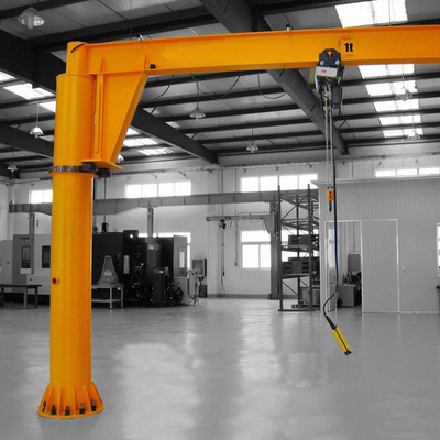 Remote Control Pillar Mounted Jib Crane 180 Degree Rotation 1 Ton Capacity