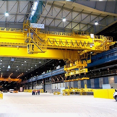 Stable Electric Magnetic Overhead Crane Reliable Double Girder Traveling 30m