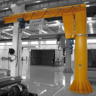 Workshop Use Floor Mounted Jib Crane Pendent Wire Control 0.5r / Min