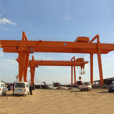 Double Girder Electric Gantry Crane Industrial Use Box Type 10 Ton 40m