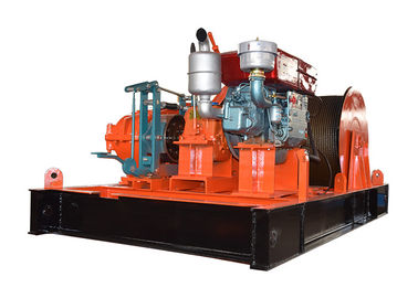 Diesel Engine Driven Hoist Winch 10 Ton Capacity For Construction