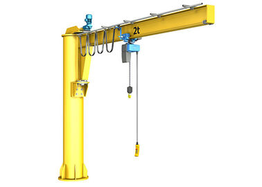 Fixed Column Slewing Jib Crane Manual Rotate Lifting Box Type Support Frame Design