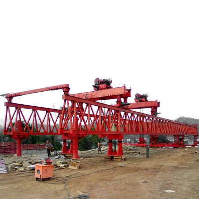 High Speed Railway Launcher Crane Bridge Girder Erection Machine 50M