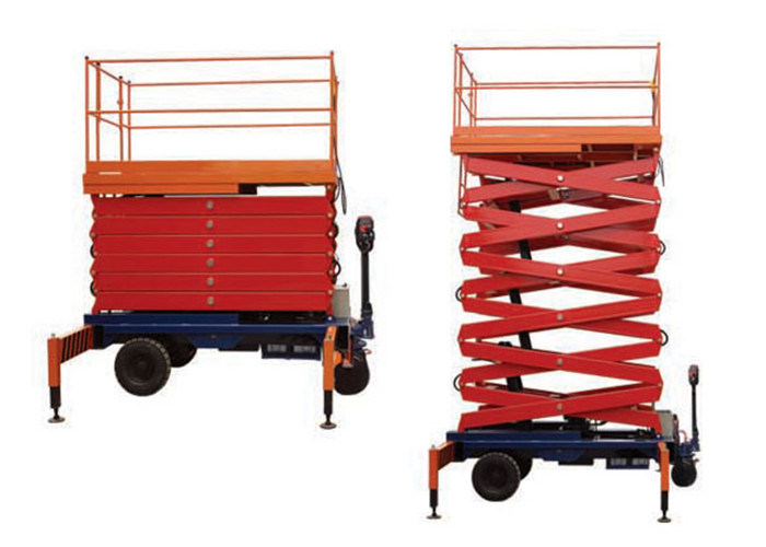 Self Propelled Hydraulic Scissor Lift Platform , Indoor / Outdoor