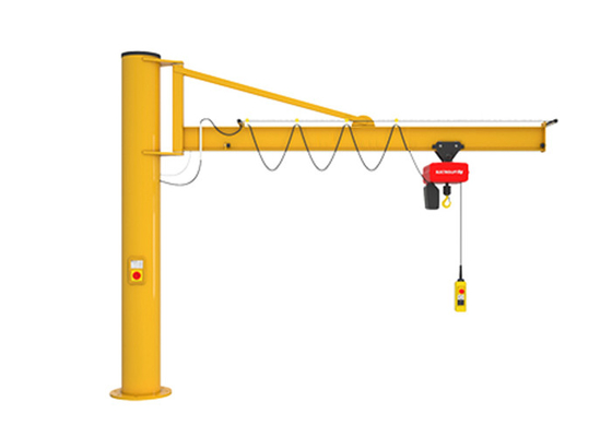 Free Standing Jib Crane Concrete Foundation Electric Powered