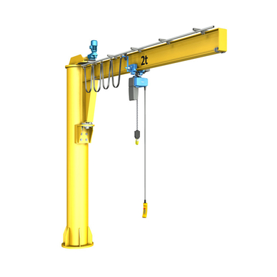 Pillar Column Mounted Jib Crane Rotation Freestanding 40 Degree