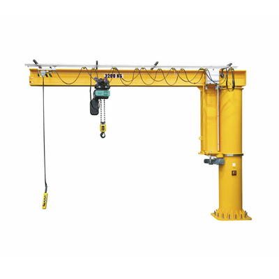 Pillar Column Mounted Jib Crane Rotation Freestanding 40 Degree