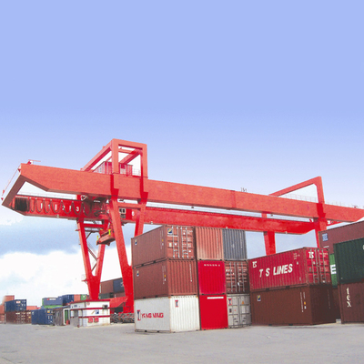 Double Girder Container Lifting Gantry Crane Industrial Rubber Tired Frame