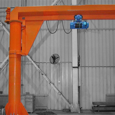 Remote Control Pillar Mounted Jib Crane 180 Degree Rotation 1 Ton Capacity