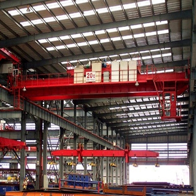 Stable Electric Magnetic Overhead Crane Reliable Double Girder Traveling 30m