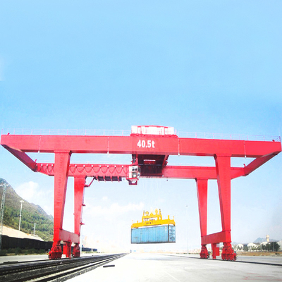 50 Ton Port Mobile Container Gantry Crane 18m Rail Mounted