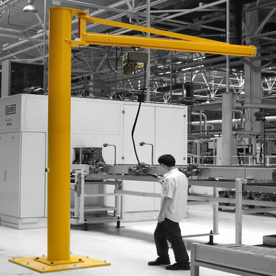 Workshop Use Floor Mounted Jib Crane Pendent Wire Control 0.5r / Min