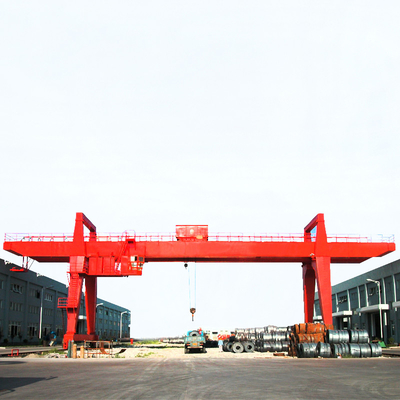 550KN Double Girder Gantry Crane Top Running Box Frame With Trolley