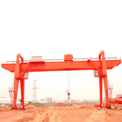 Wire Rope Remote Control Double Girder Gantry Crane With Trolley