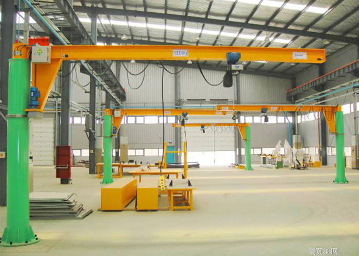Column Mounted Slewing Jib Lifting Equipment , Free Standing Industrial